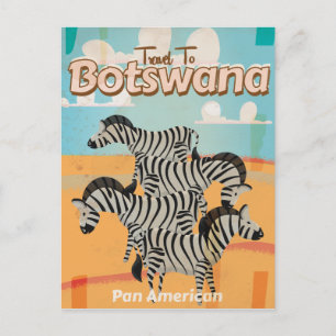 Carte Postale Affiche de voyage vintage Botswana