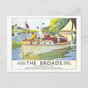 Carte Postale Affiche de voyage vintage Broads en Angleterre