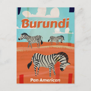 Carte Postale Affiche de voyage vintage Burundi