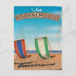 Carte Postale Affiche de voyage vintage de Bournemouth