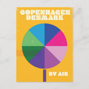 Carte Postale Affiche de voyage vintage de Copenhague, Danemark