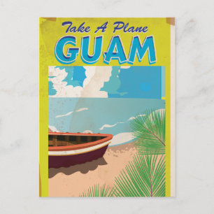 Carte Postale Affiche de voyage vintage de Guam