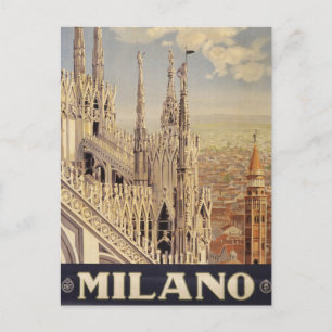 Carte Postale Affiche de voyage vintage de la cathédrale de Mila