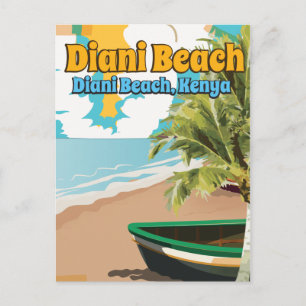 Carte Postale Affiche de voyage vintage de la plage de Diani Bea