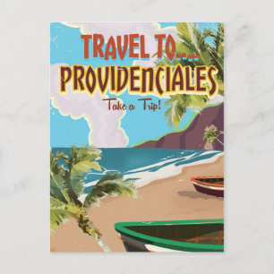 Carte Postale Affiche de voyage vintage de Providenciales