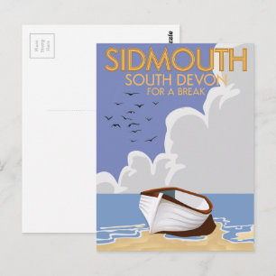 Carte Postale Affiche de voyage vintage de Sidmouth South Devon.