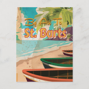 Carte Postale Affiche de voyage vintage de St. Barts