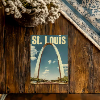Carte Postale Affiche de voyage vintage de St. Louis