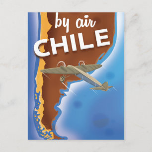 Carte Postale Affiche de voyage vintage du Chili