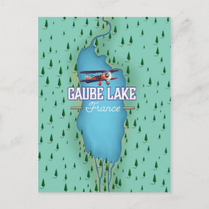 Carte Postale Affiche de voyage vintage du lac de Gaube France