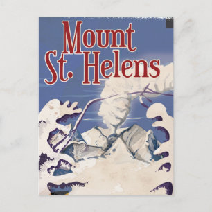 Carte Postale Affiche de voyage vintage du Mont St. Helens