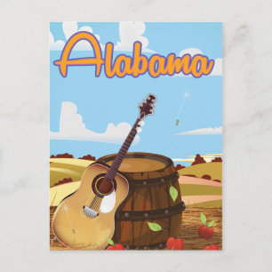 Carte Postale Affiche de voyage vintage en Alabama