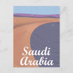 Carte Postale Affiche de voyage vintage en Arabie Saoudite