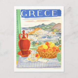 Carte Postale Affiche de voyage Vintage Grèce