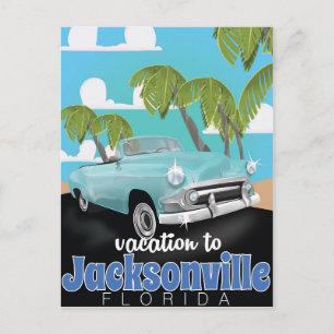 Carte Postale Affiche de voyage vintage Jacksonville, Floride, É