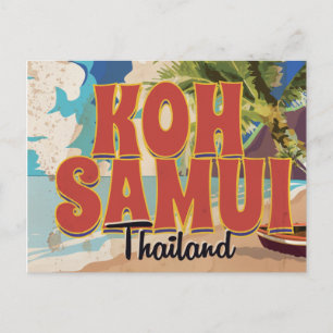 Carte Postale Affiche de voyage vintage Koh Samui, Thaïlande