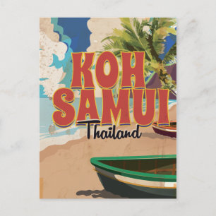 Carte Postale Affiche de voyage vintage Koh Samui, Thaïlande