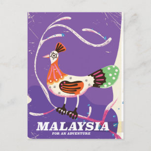 Carte Postale Affiche de voyage vintage Malaisie