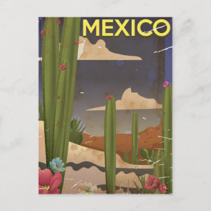Carte Postale Affiche de voyage vintage Mexique.