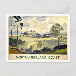 Carte Postale Affiche de voyage vintage Northumberland