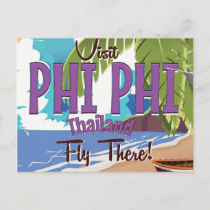 Carte Postale Affiche de voyage vintage Phi Phi Thaïlande