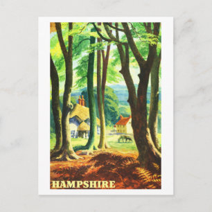 Carte Postale Affiche de voyage vintage pour Hampshire en Anglet