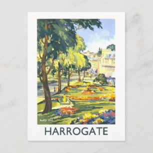 Carte Postale Affiche de voyage vintage pour Harrogate