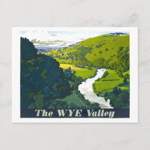 Carte Postale Affiche de voyage vintage pour la vallée de Wye