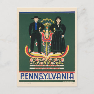 Carte Postale Affiche de voyage vintage pour le comté de Lancast