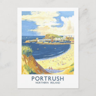 Carte Postale Affiche de voyage vintage pour Portrush