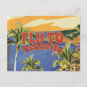 Carte Postale Affiche de voyage vintage pour Tenerife