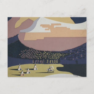 Carte Postale Affiche de voyage vintage promouvant le voyage dan
