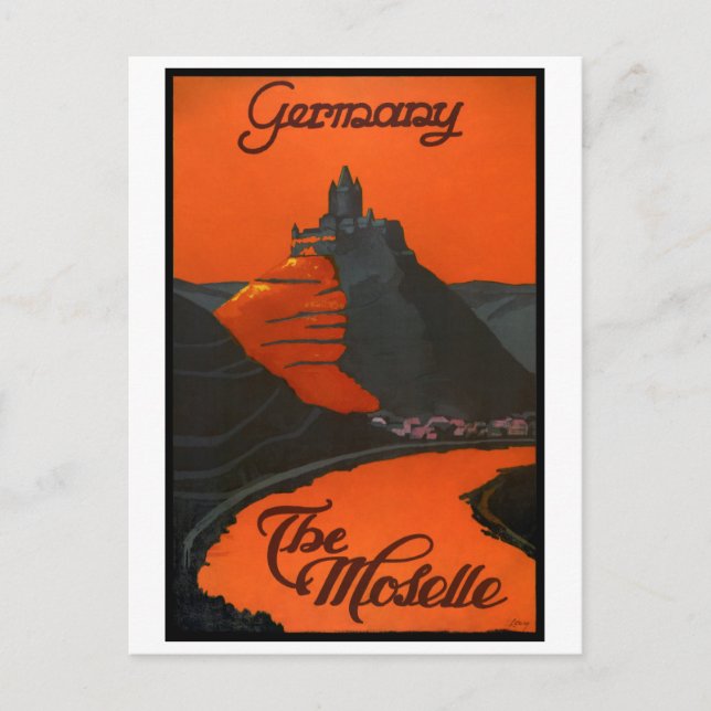 Carte Postale Affiche de voyage vintage restaurée d'Allemagne (Devant)