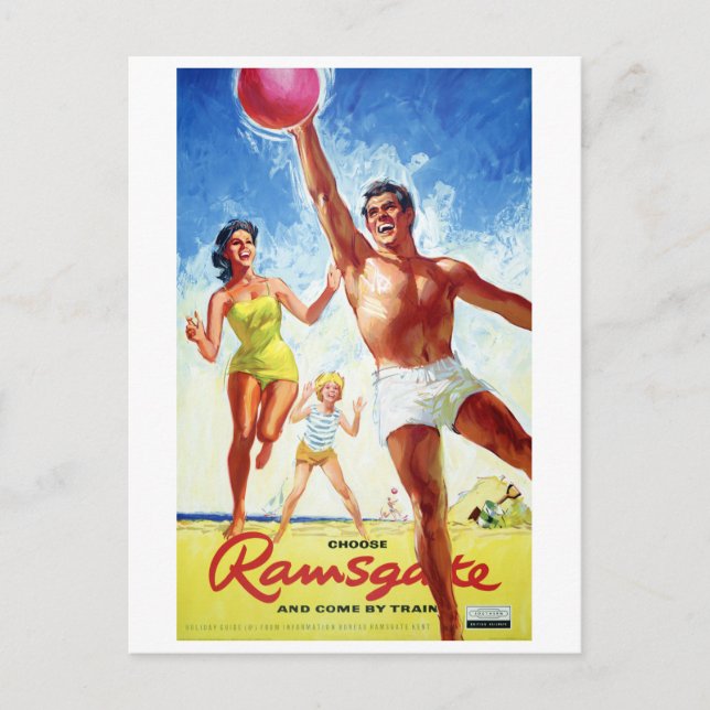 Carte Postale Affiche de voyage vintage restaurée d'Angleterre R (Devant)