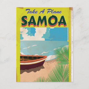 Carte Postale Affiche de voyage vintage Samoa