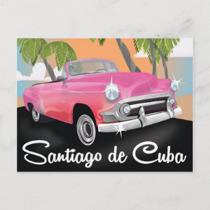 Carte Postale Affiche de voyage vintage Santiago de Cuba.