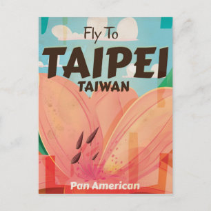 Carte Postale Affiche de voyage vintage Taipei, Taïwan
