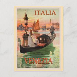 Carte Postale Affiche de voyage vintage Venezia, Italie,