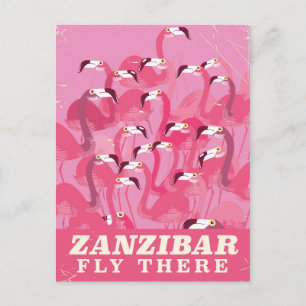 Carte Postale Affiche de voyage vintage Zanzibar venez-y