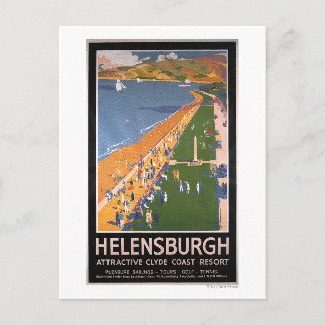 Carte Postale Affiche des foules le long de Clyde Coast Beach Ra (Devant)