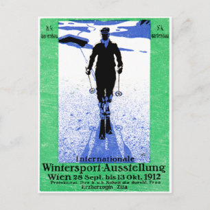 Carte Postale Affiche des sports d'hiver de Vienne 1912