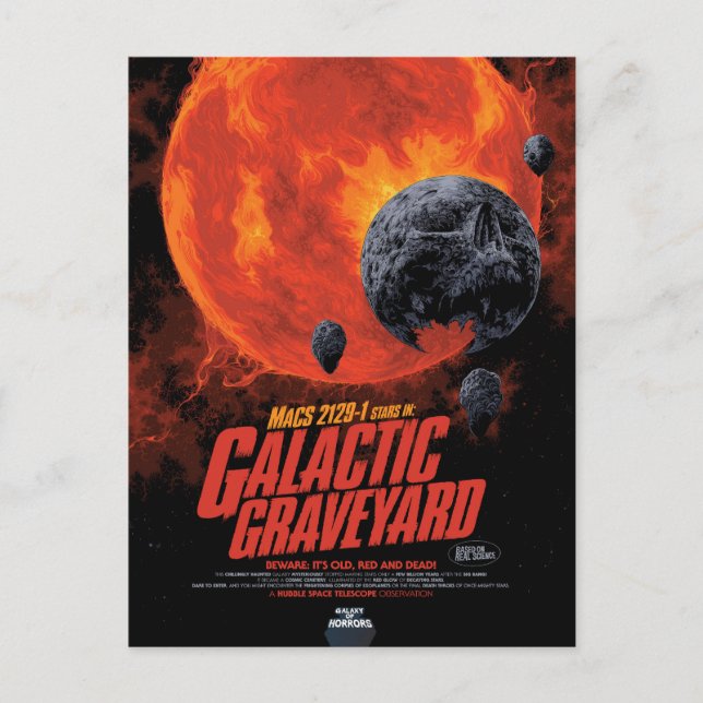 Carte Postale Affiche du cimetière galactique, Macs 2129-1. (Devant)