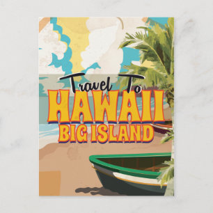 Carte Postale Affiche du Vintage voyage Mariage Hawaii Big Islan