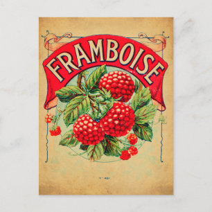 Carte Postale Affiche framboise, fruit, strawberry, raspberry, s