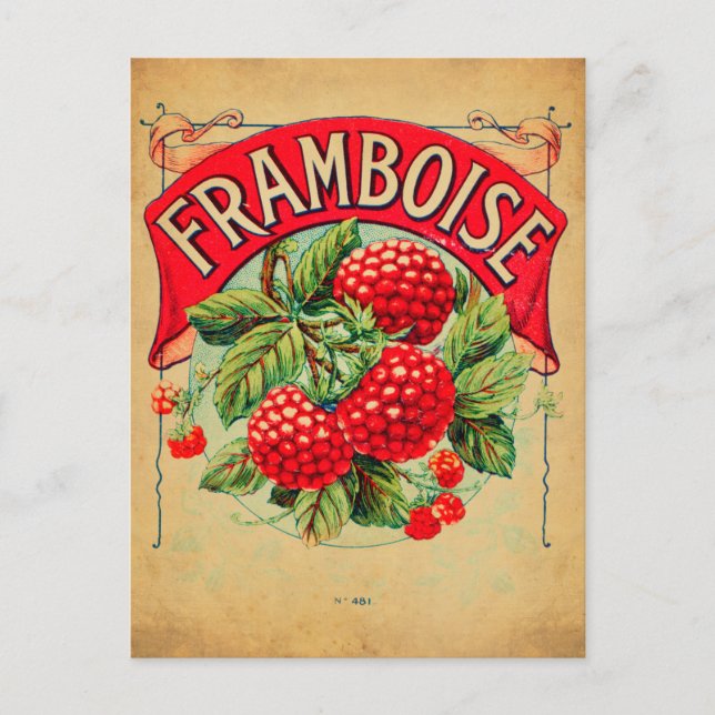 Carte Postale Affiche framboise, fruit, strawberry, raspberry, s (Devant)