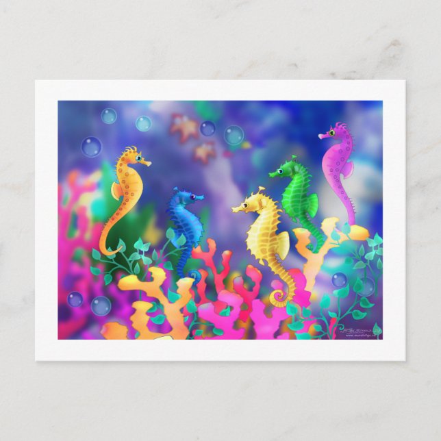Carte Postale affiche_hippocampes (Devant)