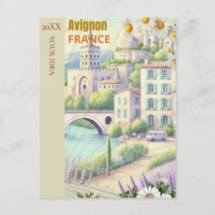 Carte Postale Affiche imprimable de voyage à Avignon - FranceTra