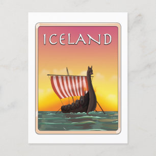 Carte Postale Affiche Islande Viking Travel
