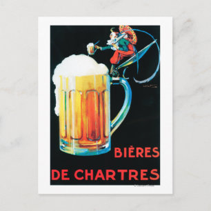 Carte Postale Affiche promotionnelle des bières de Chartres