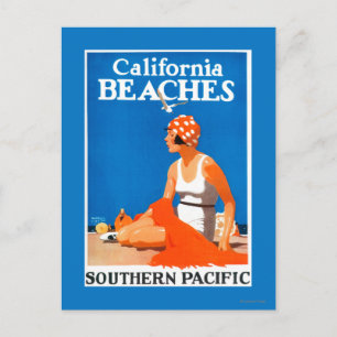 Carte Postale Affiche promotionnelle des plages de Californie